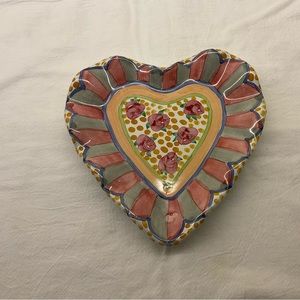 MacKenzie-Childs Ceramic Heart Plate